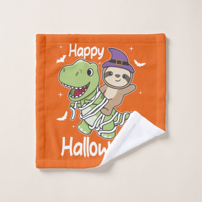 Sloth Halloween Joyeux T-rex costume maman (Gant de toilette)