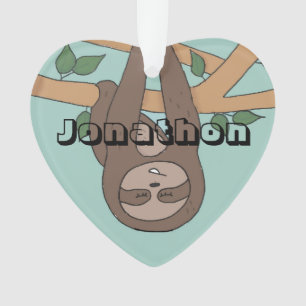 Sloth mignon Noël Enfants Nom Décoration
