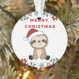 Sloth Noël Neige hiver Animaux Parfums Ornamen