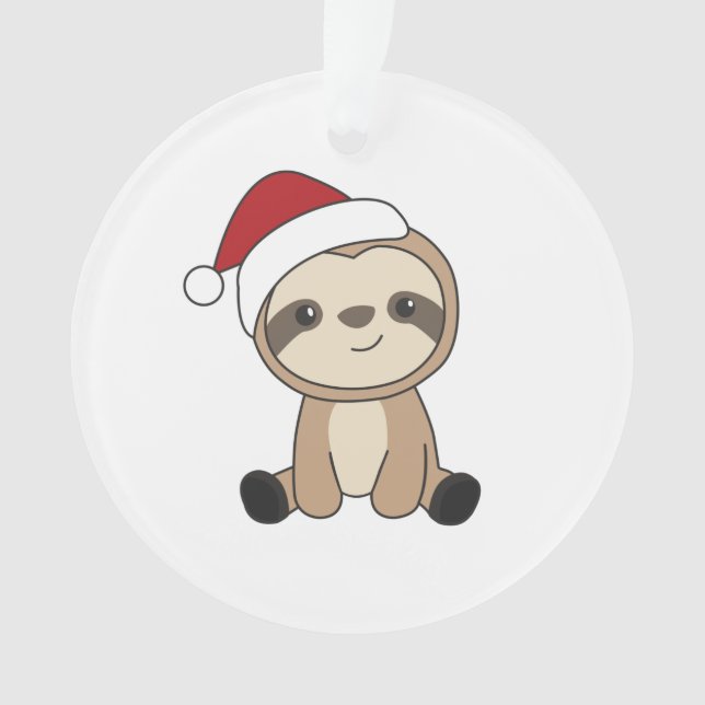 Sloth Noël Neige hiver Animaux Parfums Ornamen (devant)