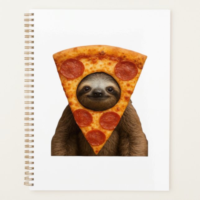 Sloth pizza funny weird prank meme cute happy chri (Devant)