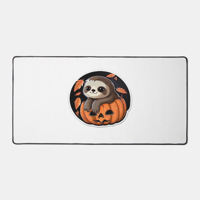 sloth pumpkin Halloween sticker Oversized T-Shirt (Recto)