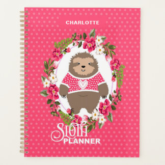 Sloth Super mignonne Girl | Nom modifiable