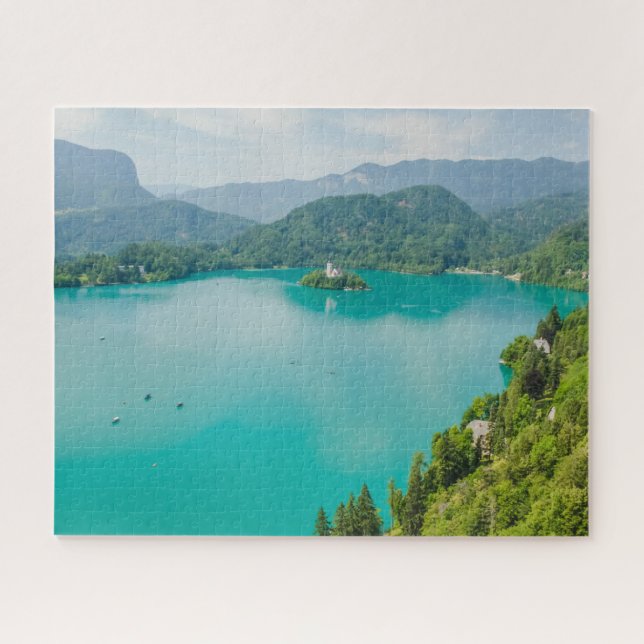 Slovenia Jigsaw Puzzle - Lake Bled from castle (Horizontal)