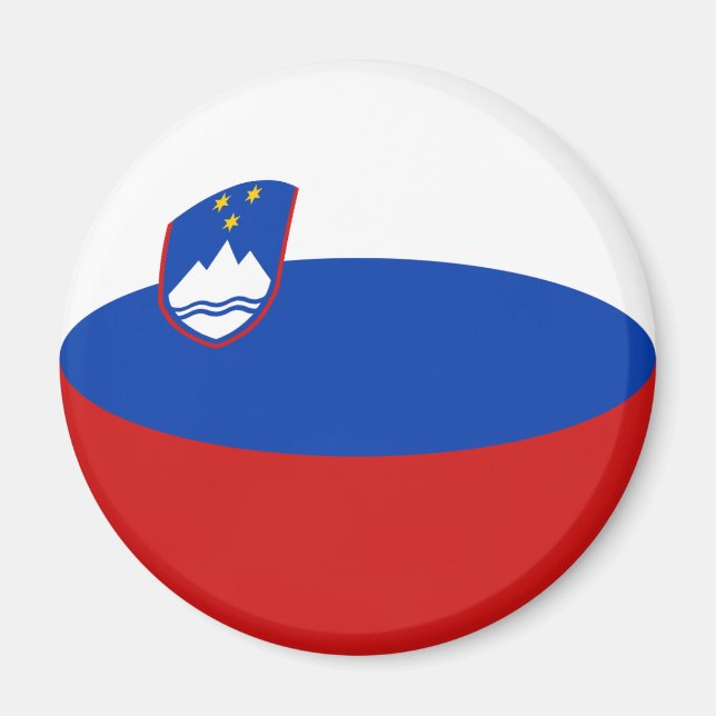 Slovénie Aimant Drapeau Fisheye (Devant)
