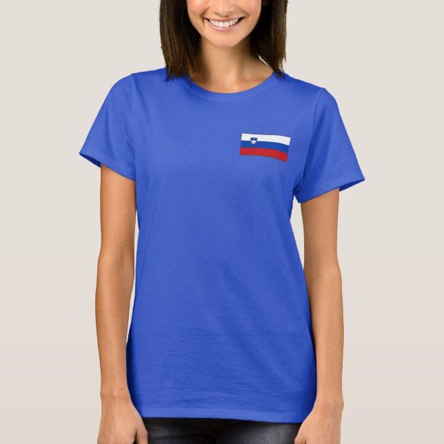 Slovénie Drapeau et carte T-shirt (Devant)