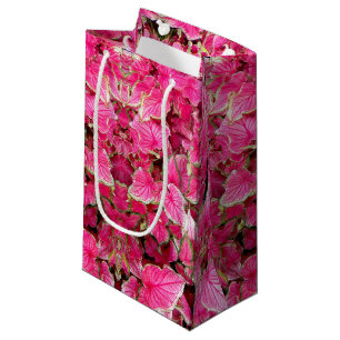 Sm Sac Cadeau Feuilles roses