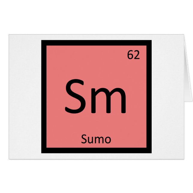 Sm - Tableau périodique de chimie de sumo wrestlin (Devant horizontal)