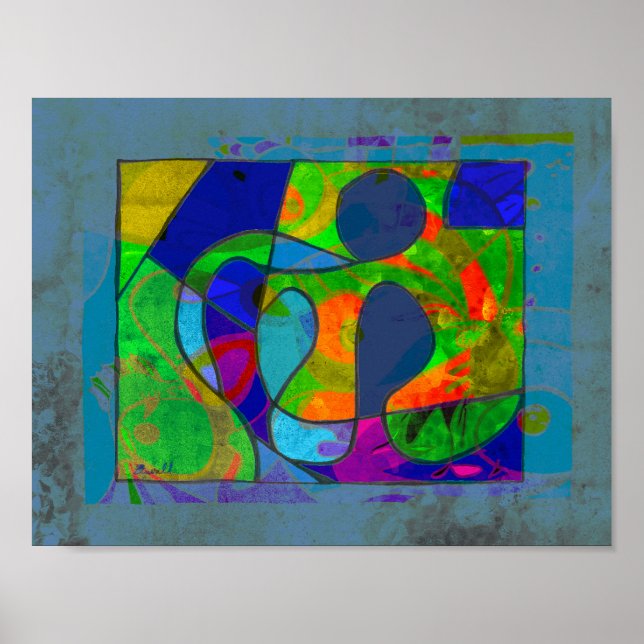Small Abstract Art Poster 8.5 x 11 (Devant)
