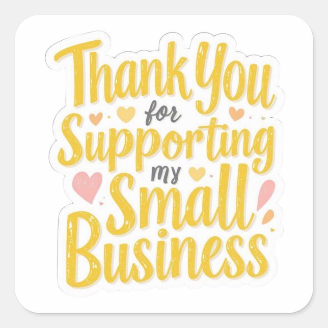 Small Business Thank You Sticker (Devant)