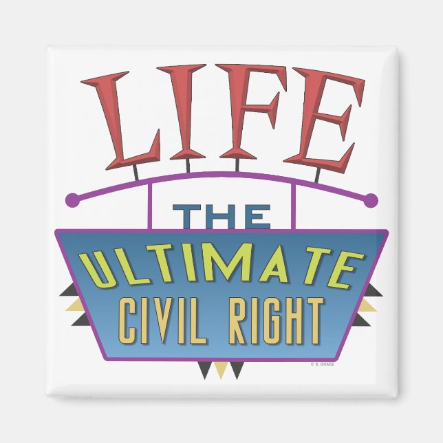 Small magnet to promote life. (Devant)
