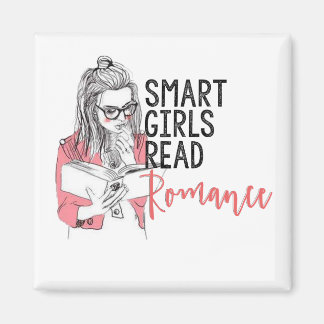 Smart Girls Read Romance Magnet Carré