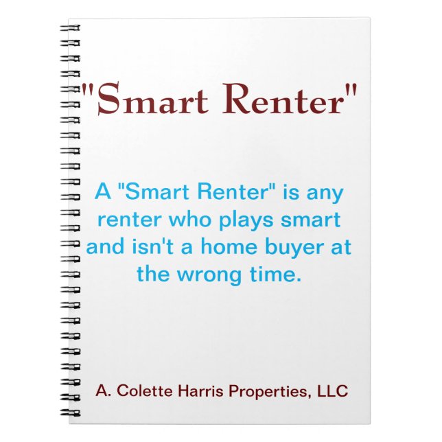 Smart Renter - Design 2 Carnet (Devant)