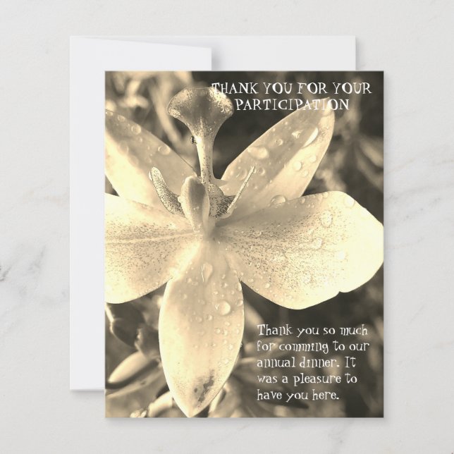 SMART SIMPLE DINNER THANK YOU CARD (Devant)