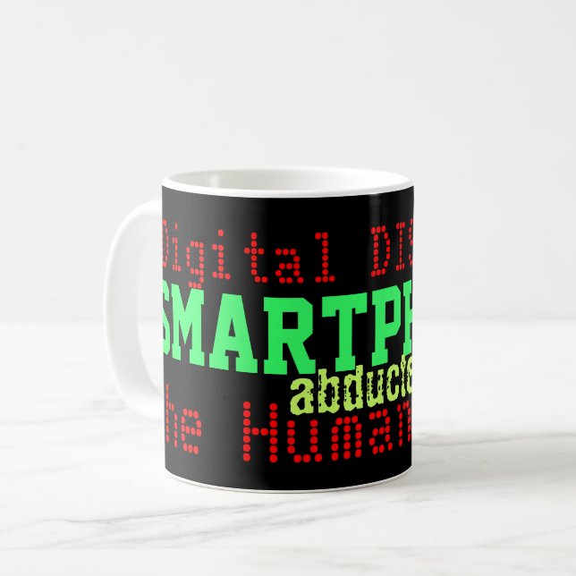 Smartphones Digital Distress Humour Mug (Devant gauche)