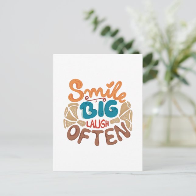 Smile Big Laugh Souvent Carte Postale (Debout devant)
