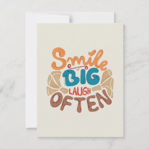 Smile Big Laugh Souvent : Carte Postale Joyeuse