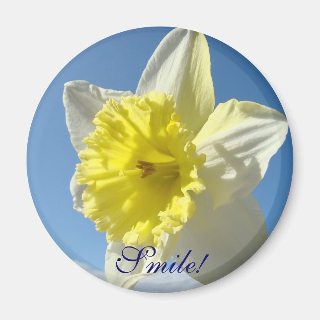 SMILE! Cadeaux aimants Jonquille Jaune fleurs magn (Devant)