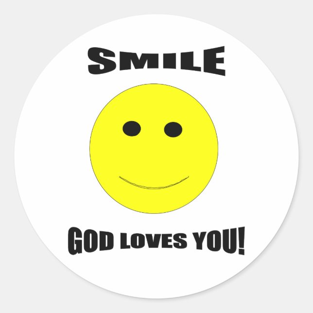 Smile God Love You Sticker (Devant)