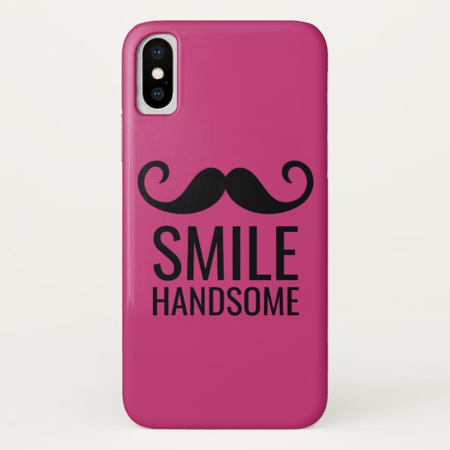 SMILE & Moustache sur N'IMPORTE QUEL Coque iPhone  (Dos)