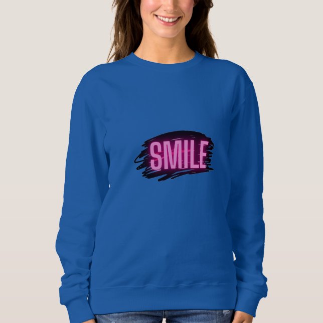 Smile Neon Graphic Women’s Sweatshirt (Devant)