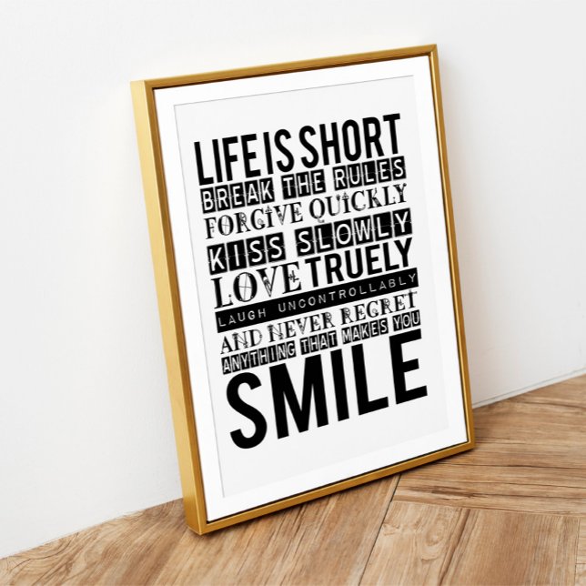 Smile Quotes Typography poster (Créateur téléchargé)