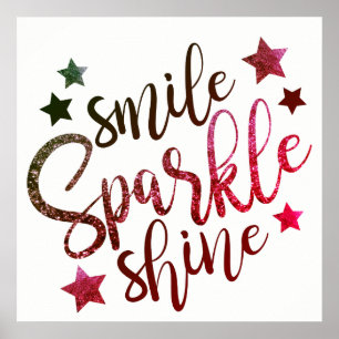Smile Sparkine Shine Wine White Poster
