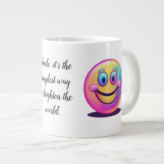 Smile - Upliffing Mug avec citation et visage heur