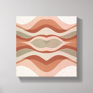 SmileGéométrique Wave Wall Art - toile scandinave