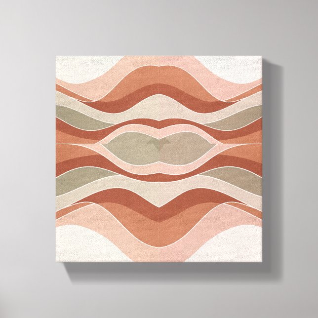 SmileGéométrique Wave Wall Art - toile scandinave (Recto)