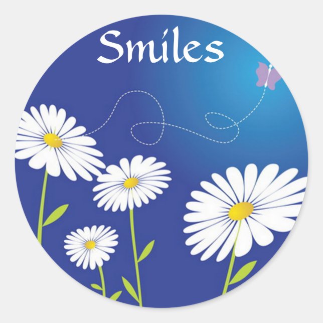 Smiles Daisies Stickers Papillon (Devant)