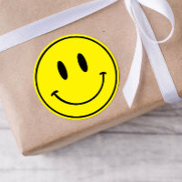 Smiley Jaune Un joyeux Stickers D'Anniversaire Gal