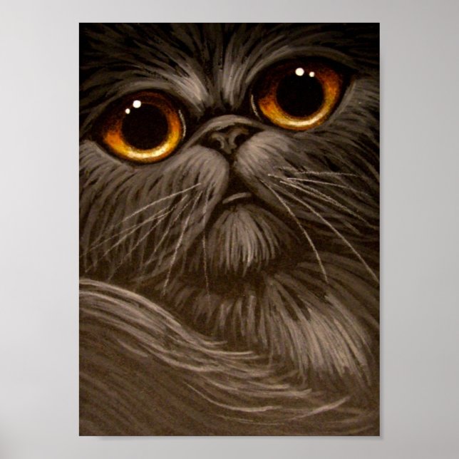 SMOKEY PERSIAN CAT PEINTURE 1 Poster (Devant)