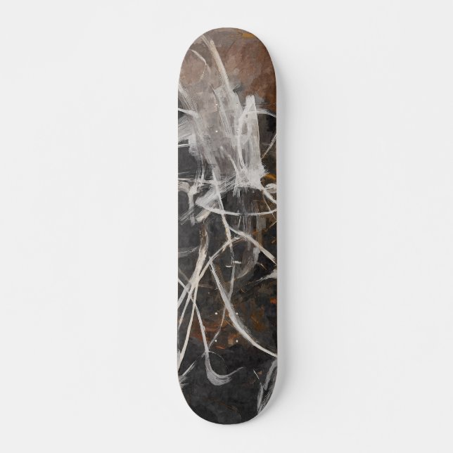 Smoky Charcoal Web Abstract Skateboard (Devant)