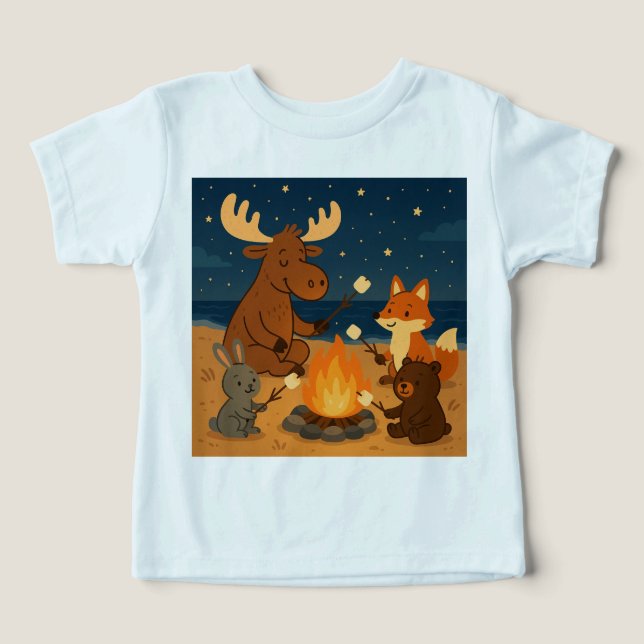 S'more à aimer - Tee-shirt de feu de camp cosy pou (Design Recto)