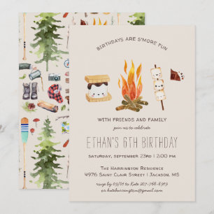 S'more Fun   Invitation d'anniversaire de fête de 