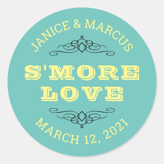 S'more Love Stickers, Stickers Smore Favoriser (Devant)