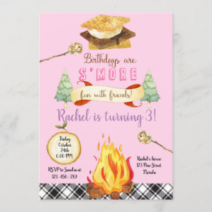 Smores Birthday Invitation, S'mores Invitation