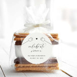 S'mores Mariage Fête Faveur Kit Sticker Étiquettes<br><div class="desc">Nos étiquettes autocollants s'mores comportent des brochettes de marshmallow avec des lettres élégantes pour le étiquette parfait sur les cadeaux de retour pour votre fête ou événement mariage.</div>
