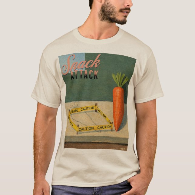 Snack Attack ! T-Shirt Vintage Carotte (Devant)