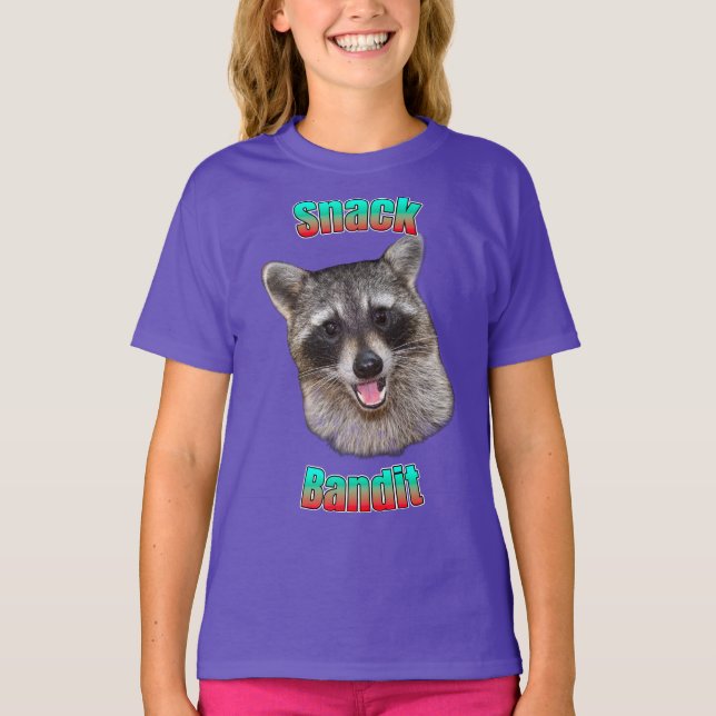 Snack Bandit Funny Raccoon T-shirt enfant (Devant)