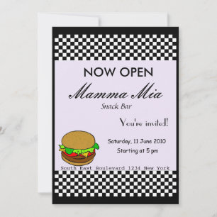 Snack Bar Opening Party Invitation