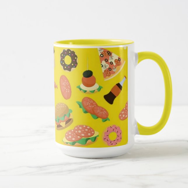 Snack Time Yellow Coffee Mug (Droite)