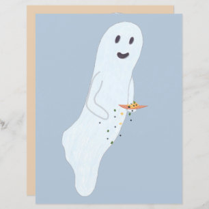Snacking Ghost Halloween Papier de scrapbook
