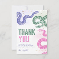 Snake Anniversaire Fête Merci Cartes