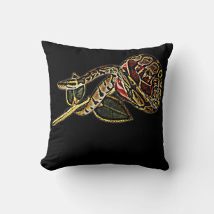 Snake Coussin Ball Python et Rose