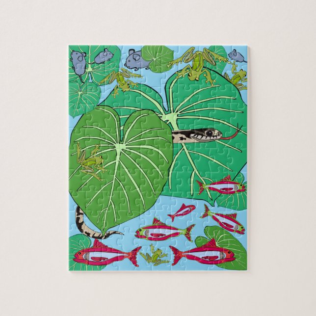 Snake@Green feuillet imprimé puzzle (Vertical)