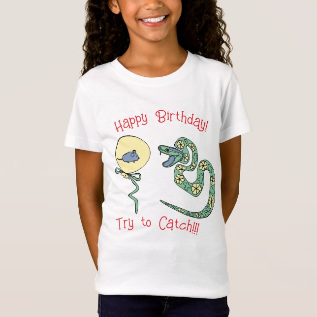 Snake@Mouse imprimer t-shirt enfant Joyeux anniver (Devant)