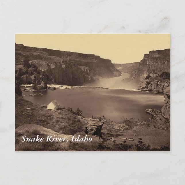 Snake River Soshone Falls Idaho Carte postale Vint (Devant)
