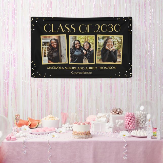 Snapshots amusants Bannière de graduation de coule (Fête)